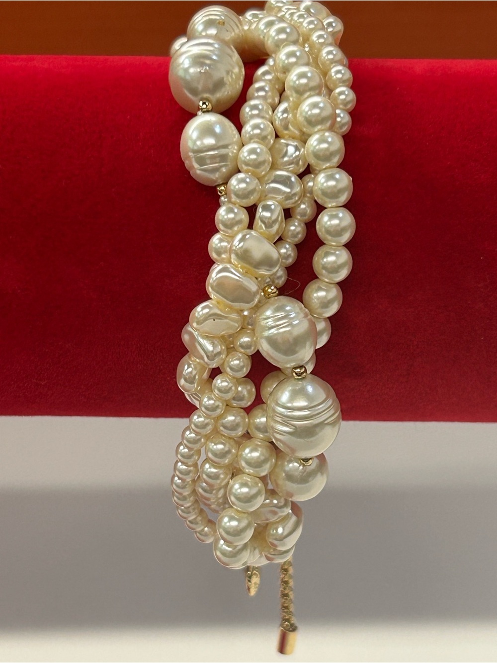 J. Crew Luxe Ivory Multi-Strand Pearl Bracelet